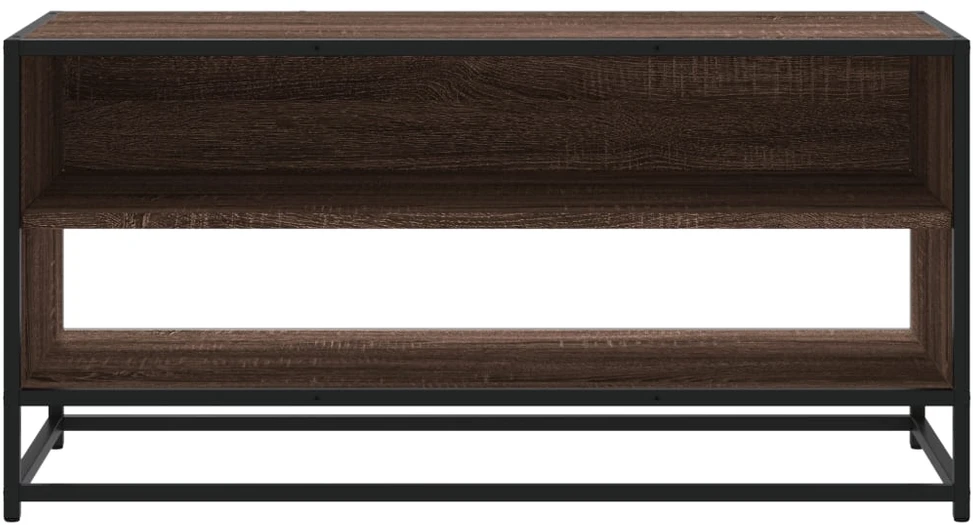 TV staliukas Televizoriaus spintelė, ruda, 91x40x46cm, mediena ir metalas