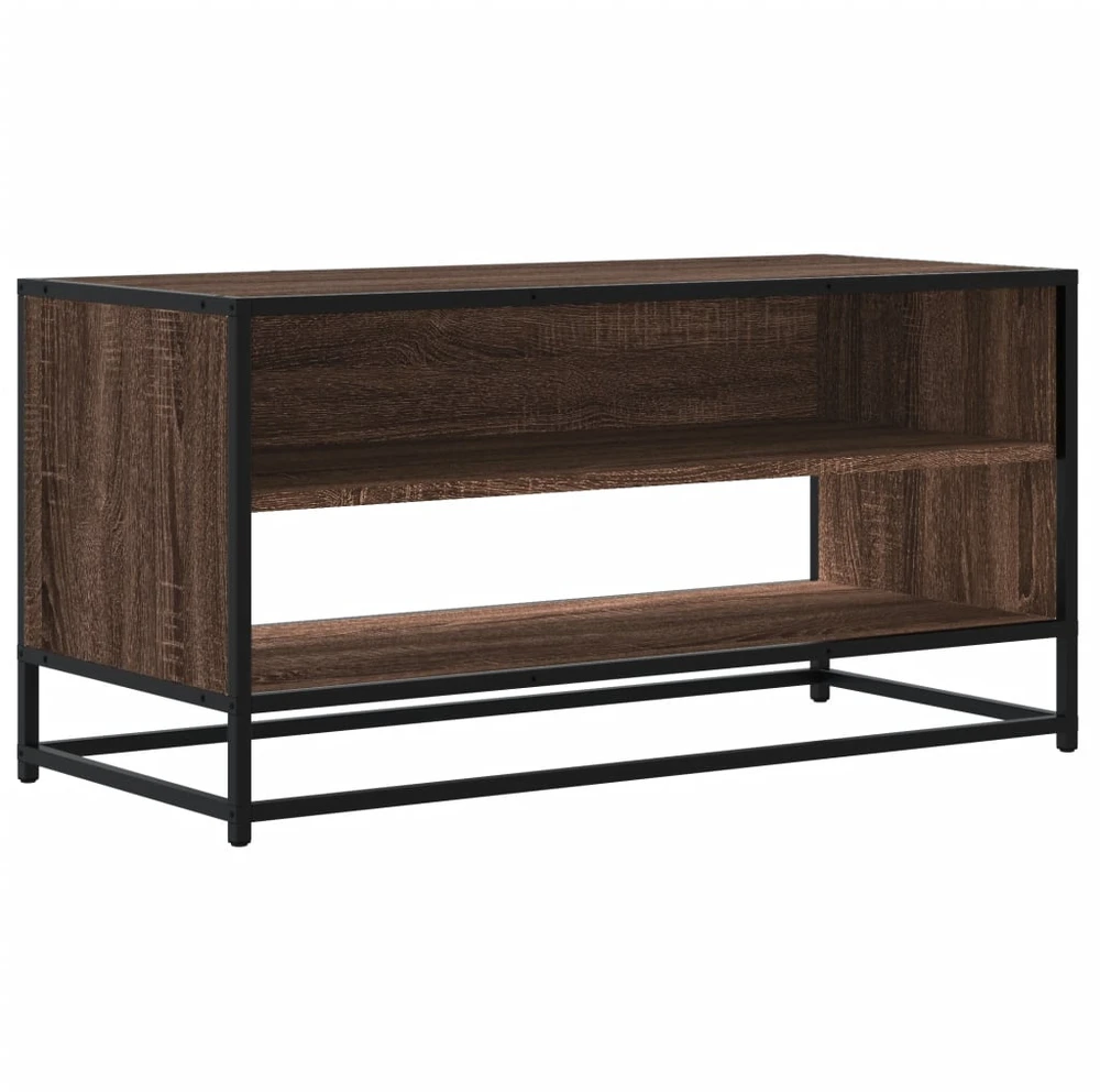 TV staliukas Televizoriaus spintelė, ruda, 91x40x46cm, mediena ir metalas