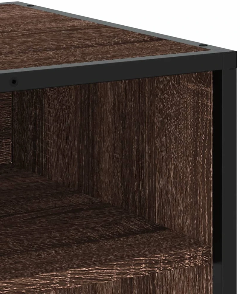 TV staliukas Televizoriaus spintelė, ruda, 91x40x46cm, mediena ir metalas