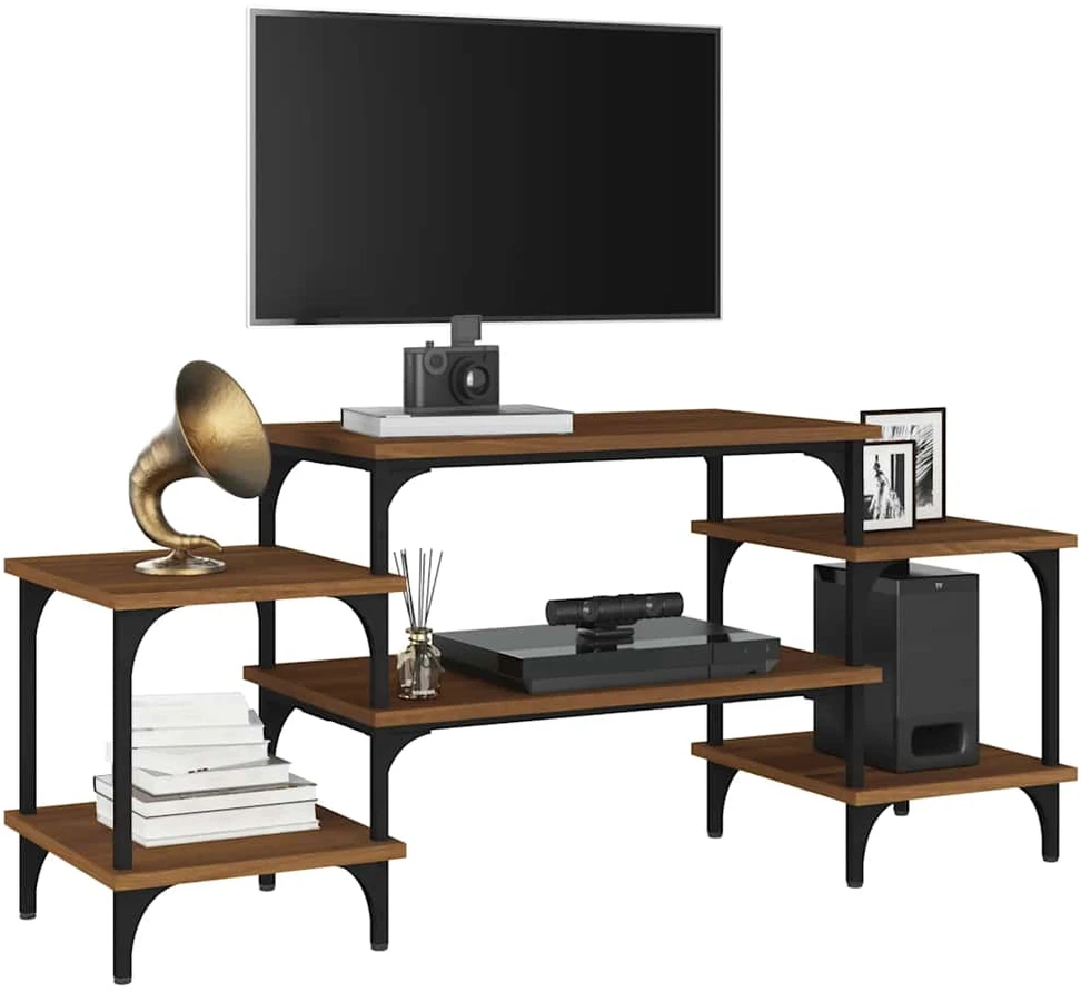 TV staliukas Televizoriaus spintelė, ruda ąžuolo, 117x35x52cm, mediena