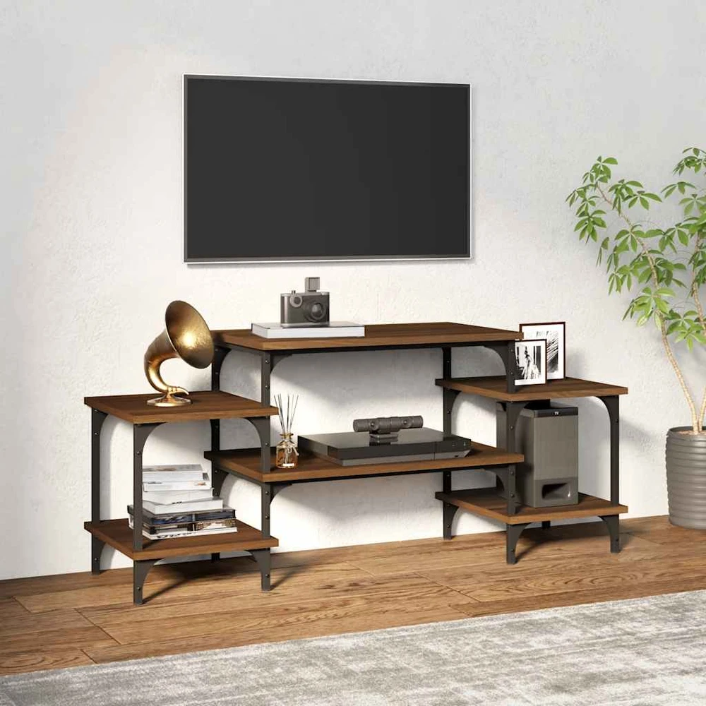 TV staliukas Televizoriaus spintelė, ruda ąžuolo, 117x35x52cm, mediena