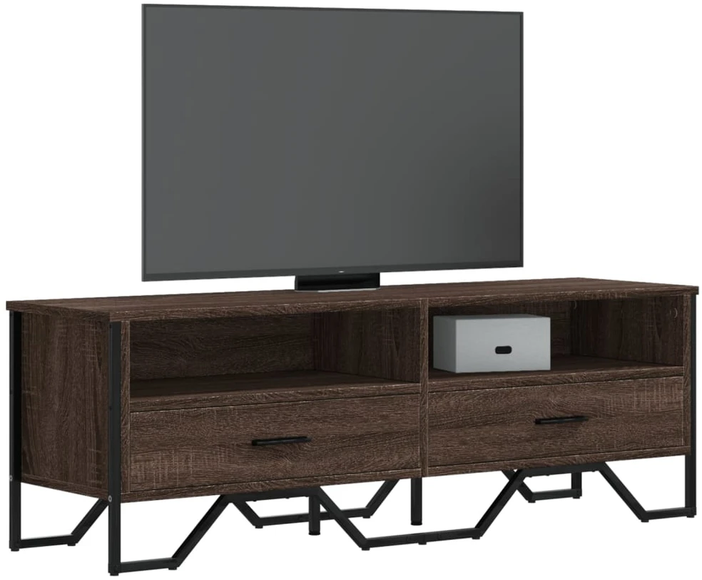 TV staliukas Televizoriaus spintelė, ruda ąžuolo, 122x34x41cm, mediena
