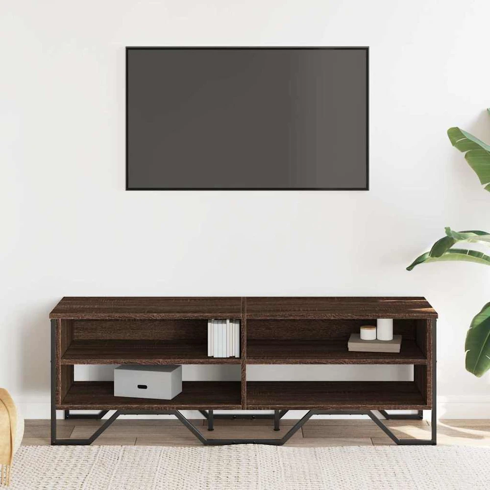 TV staliukas Televizoriaus spintelė, ruda ąžuolo, 122x34x41cm, mediena
