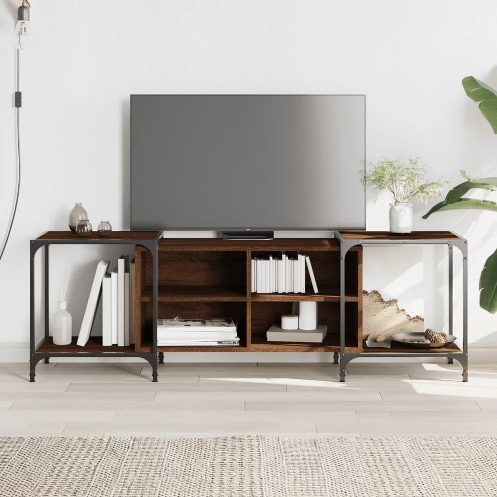 TV staliukas Televizoriaus spintelė, ruda ąžuolo, 153x37x50cm, mediena