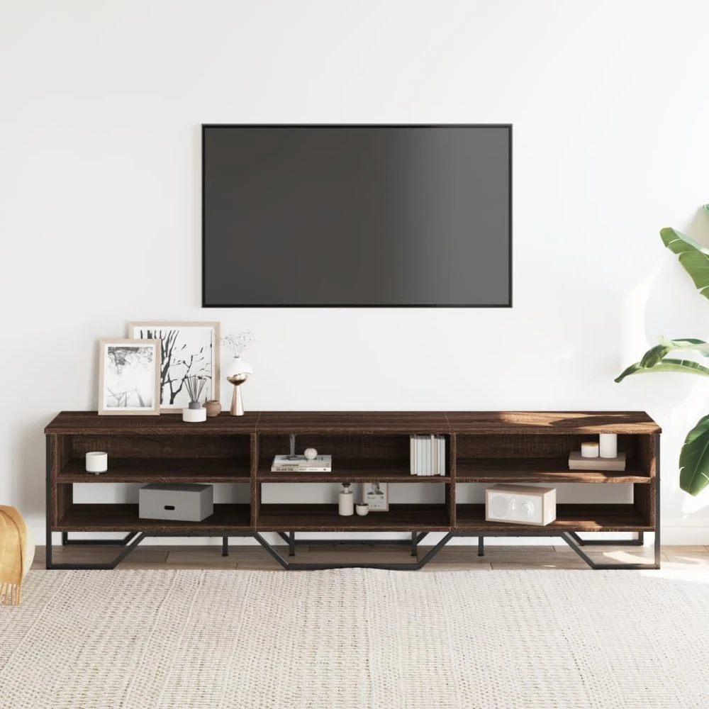 TV staliukas Televizoriaus spintelė, ruda ąžuolo, 180x34x41cm, mediena
