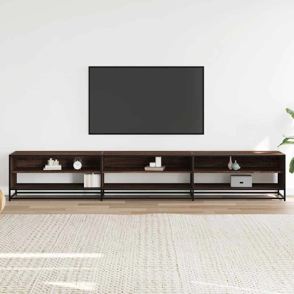 TV staliukas Televizoriaus spintelė, ruda ąžuolo, 270x40x46cm, mediena
