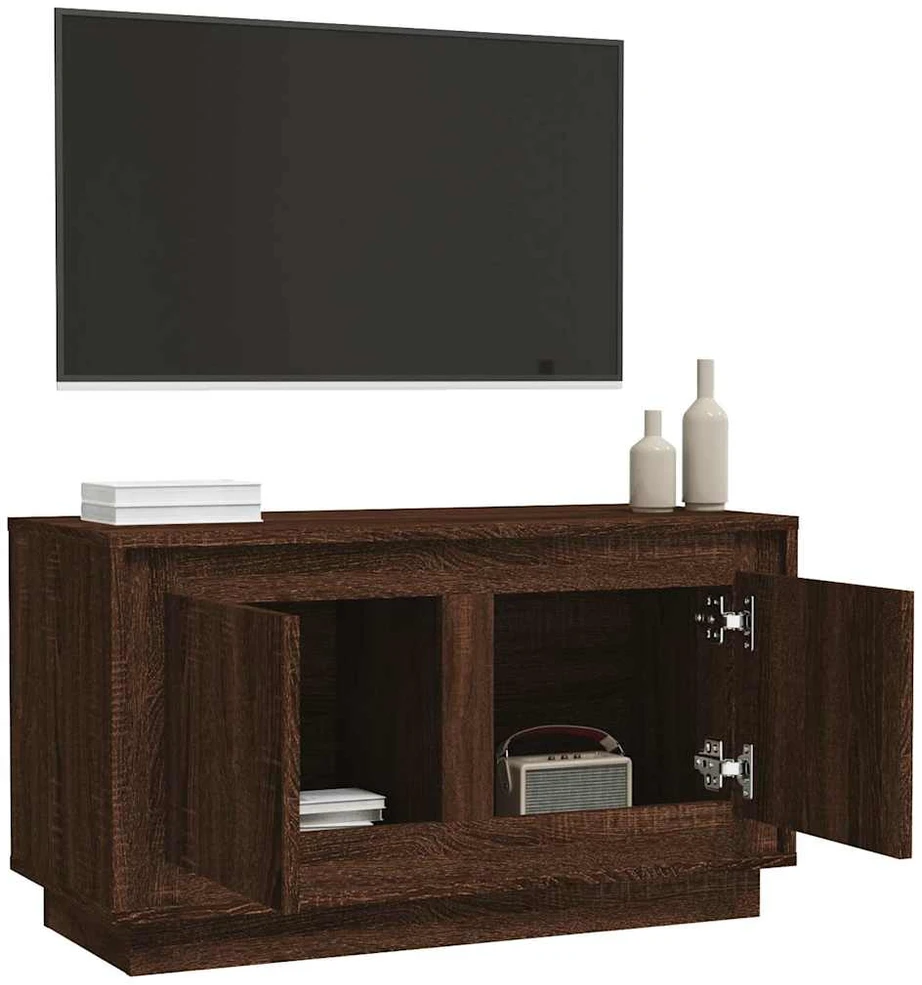 TV staliukas Televizoriaus spintelė, ruda ąžuolo, 80x35x45cm, mediena
