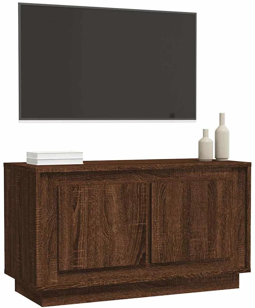 TV staliukas Televizoriaus spintelė, ruda ąžuolo, 80x35x45cm, mediena
