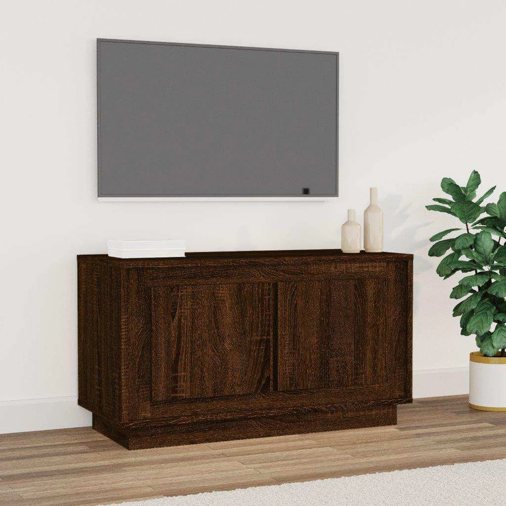 TV staliukas Televizoriaus spintelė, ruda ąžuolo, 80x35x45cm, mediena