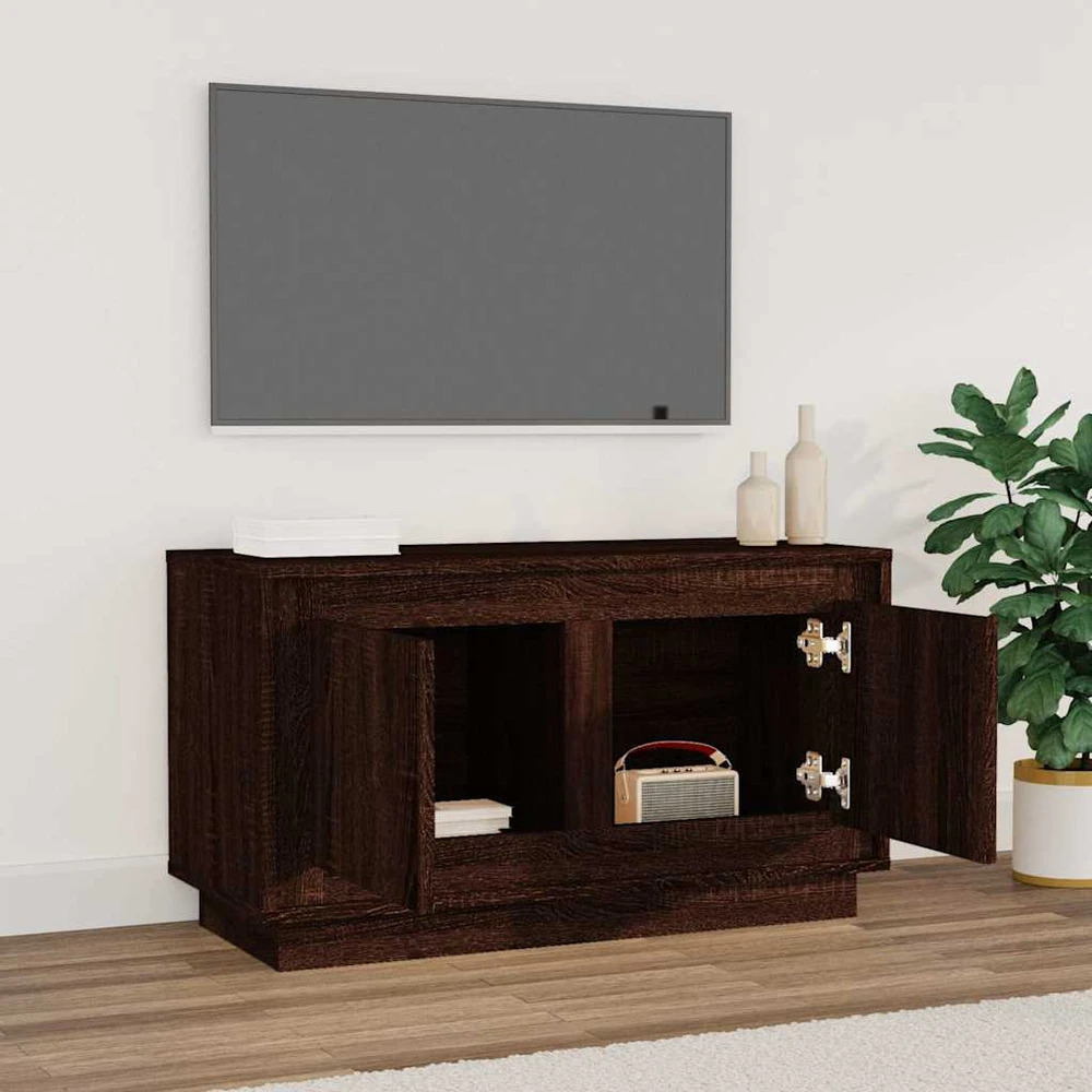 TV staliukas Televizoriaus spintelė, ruda ąžuolo, 80x35x45cm, mediena
