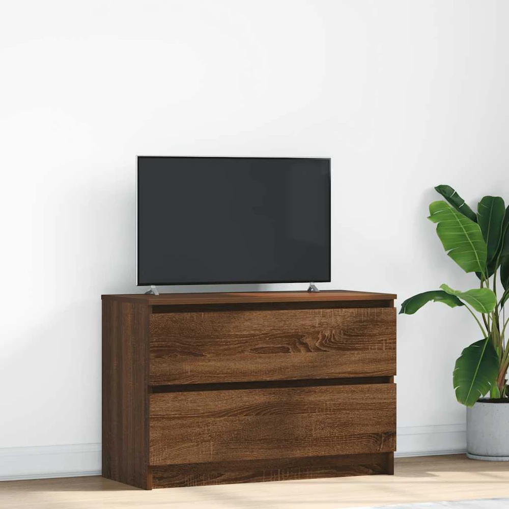 TV staliukas Televizoriaus spintelė, ruda ąžuolo, 80x35x54 cm, mediena