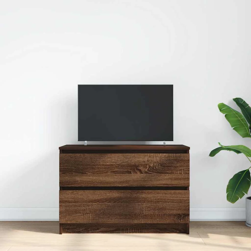 TV staliukas Televizoriaus spintelė, ruda ąžuolo, 80x35x54 cm, mediena