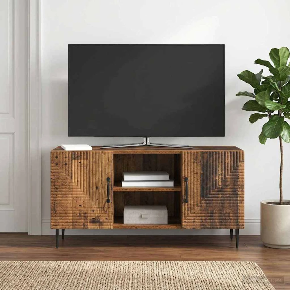 TV staliukas Televizoriaus spintelė Sendintos medienos 102 x 34,5 x 50 cm