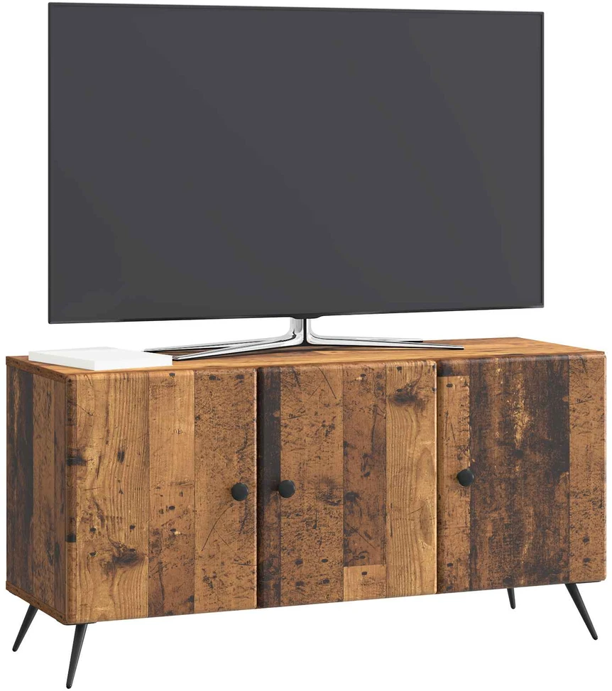 TV staliukas Televizoriaus spintelė Sendintos medienos 99 x 34,5 x 50 cm