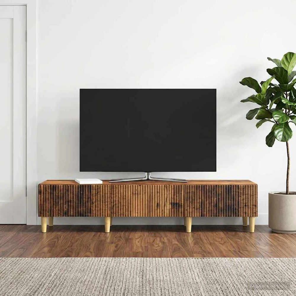 TV staliukas Televizoriaus spintelė Sendintos medienos 147 x 34,5 x 30 cm