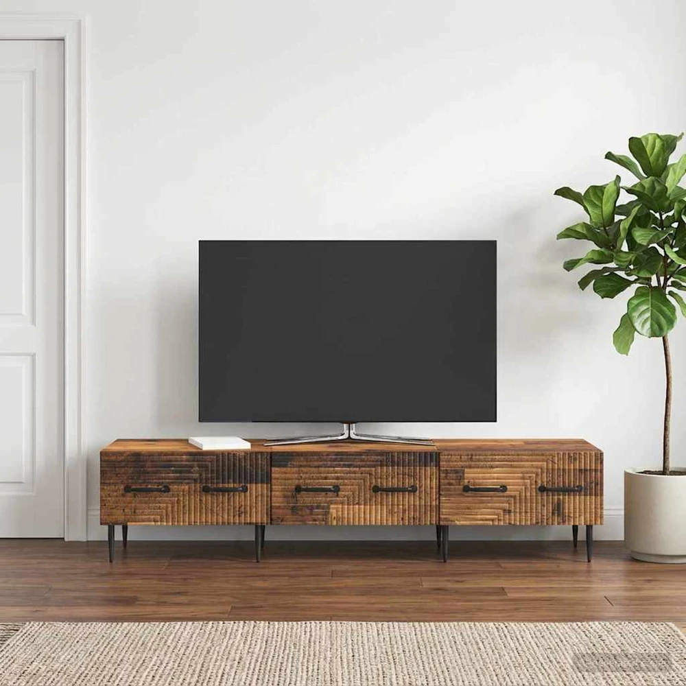 TV staliukas Televizoriaus spintelė Sendintos medienos 147 x 34,5 x 30 cm