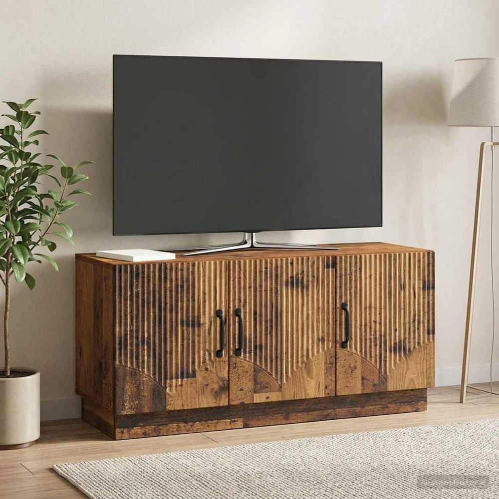 TV staliukas Televizoriaus spintelė Sendintos medienos 99 x 34,5 x 47 cm