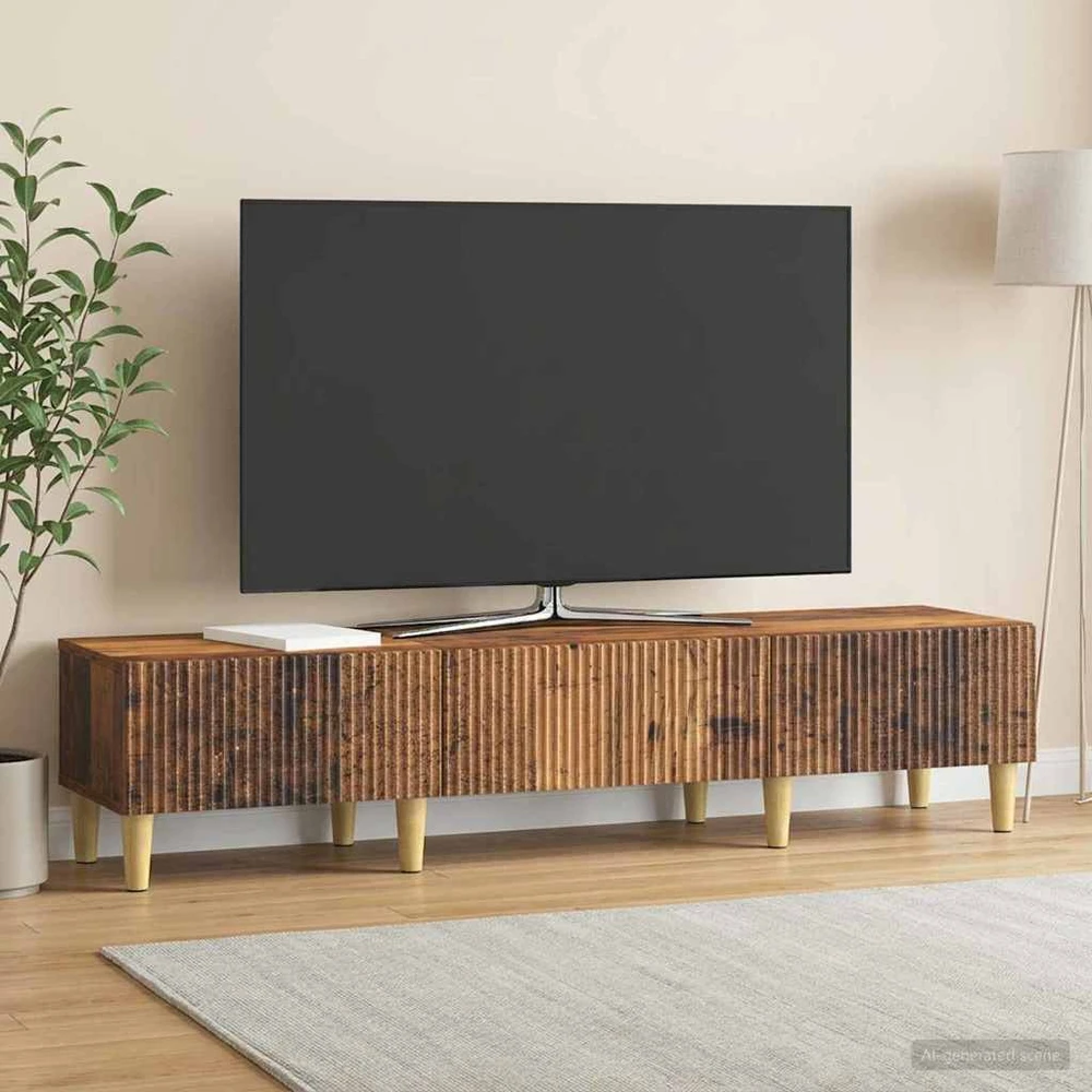 TV staliukas Televizoriaus spintelė Sendintos medienos 147 x 34,5 x 30 cm