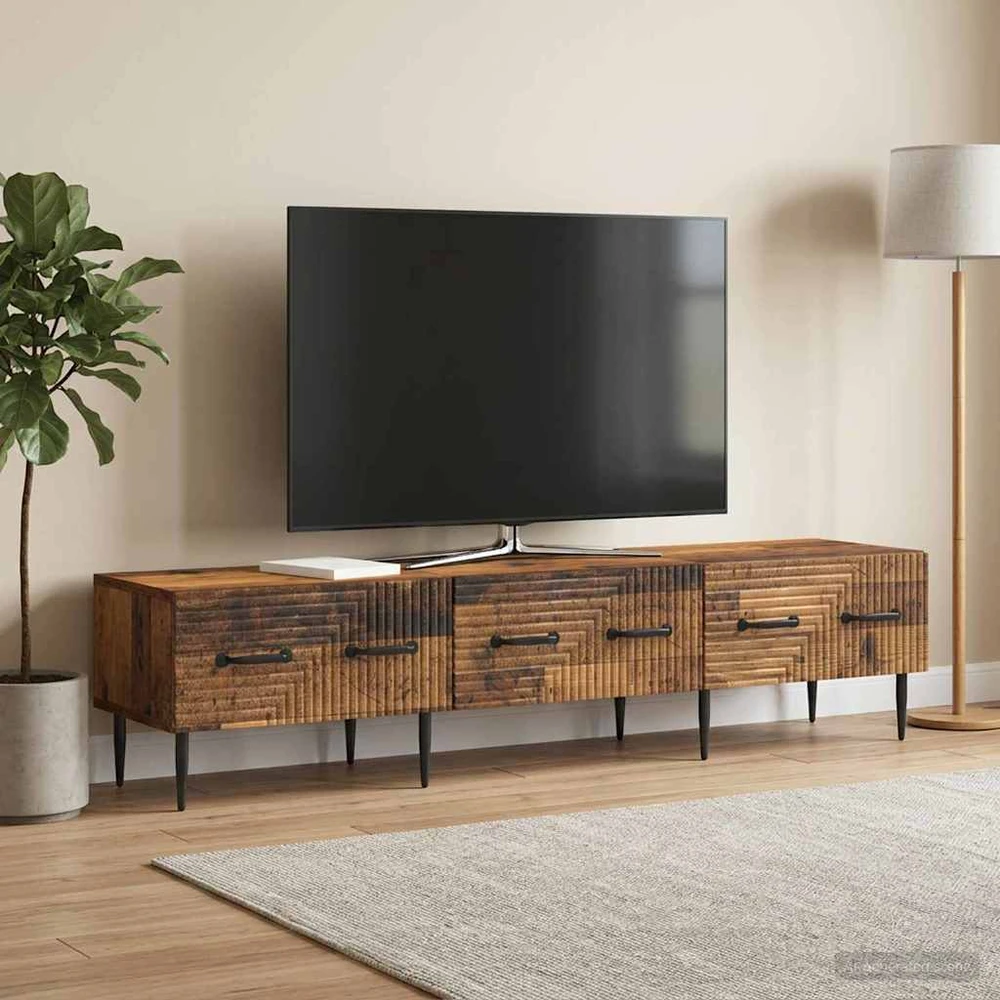 TV staliukas Televizoriaus spintelė Sendintos medienos 147 x 34,5 x 30 cm
