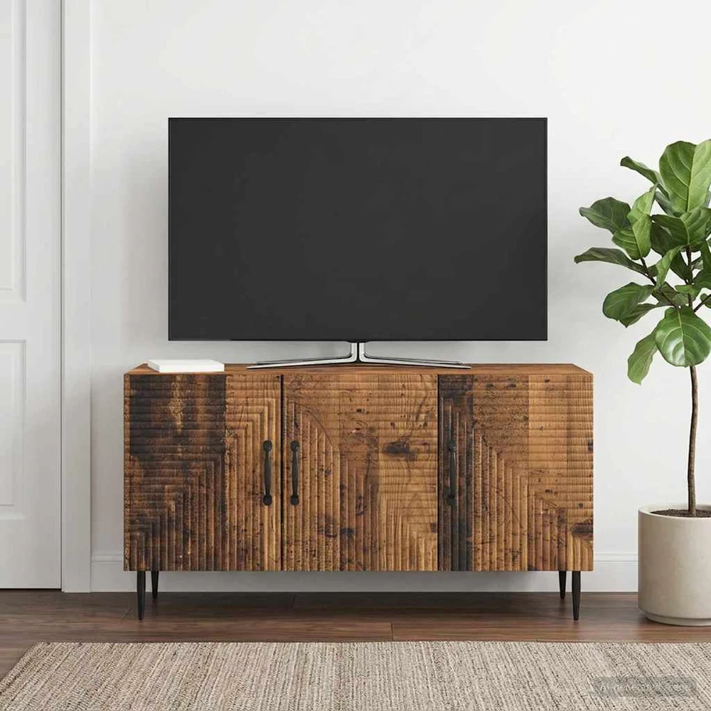 TV staliukas Televizoriaus spintelė Sendintos medienos 99 x 34,5 x 50 cm