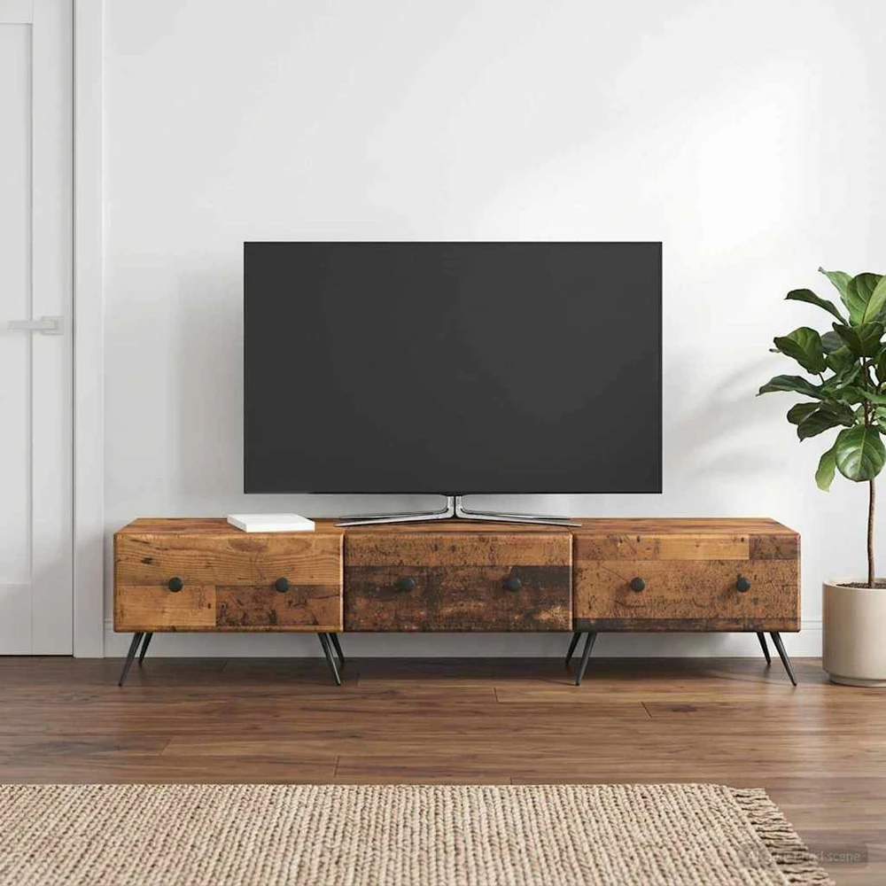 TV staliukas Televizoriaus spintelė Sendintos medienos 147 x 34,5 x 30 cm