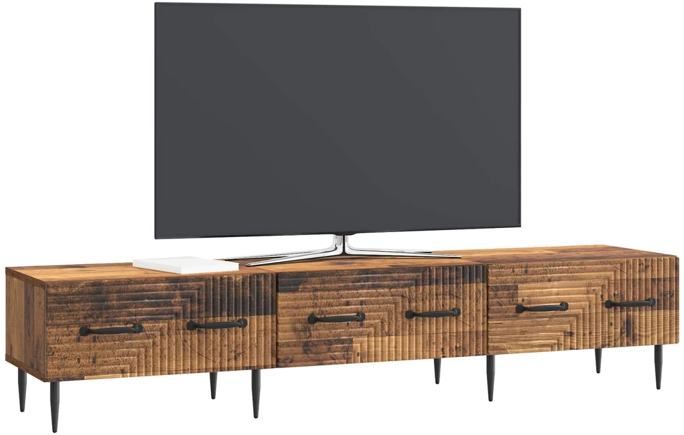 TV staliukas Televizoriaus spintelė Sendintos medienos 147 x 34,5 x 30 cm