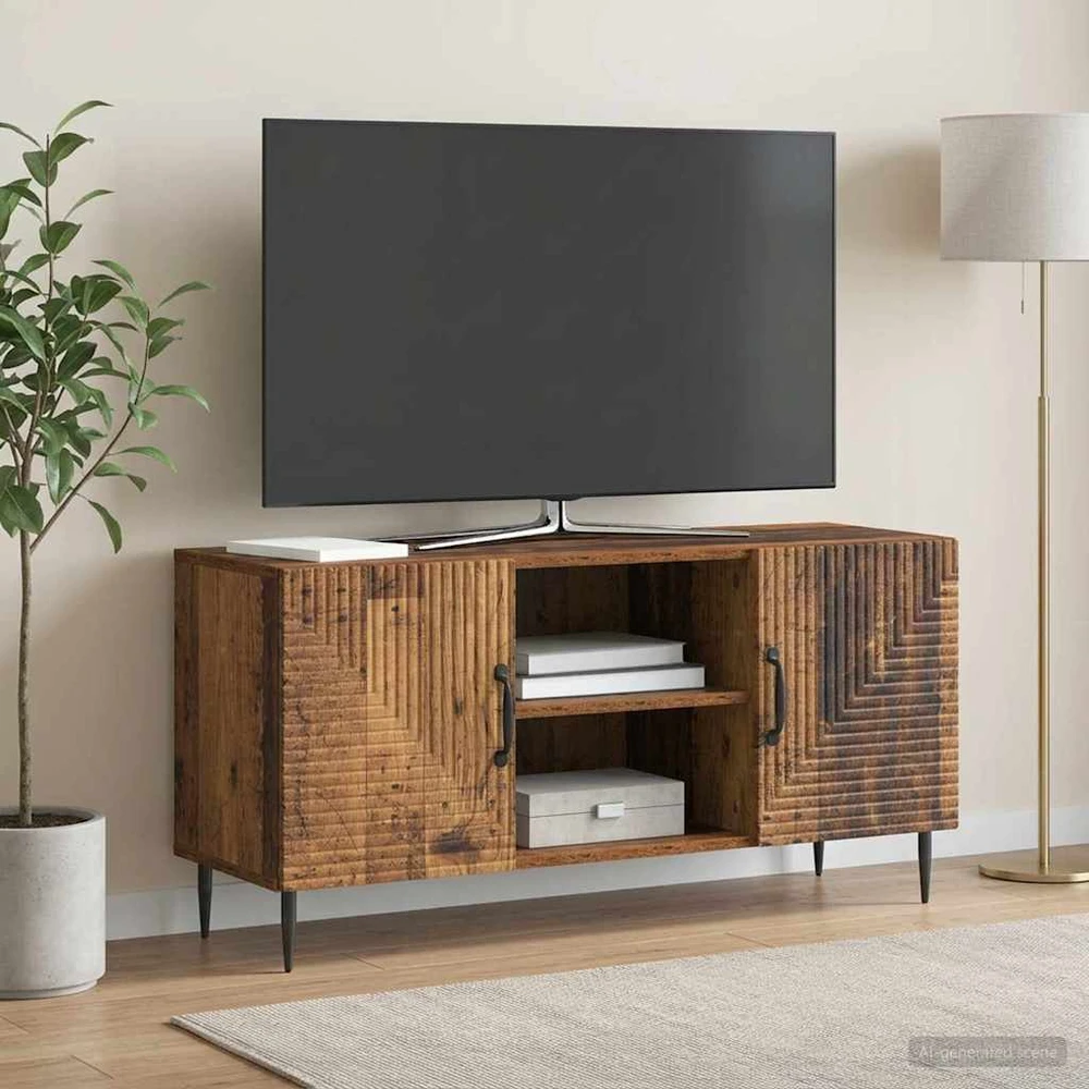 TV staliukas Televizoriaus spintelė Sendintos medienos 102 x 34,5 x 50 cm
