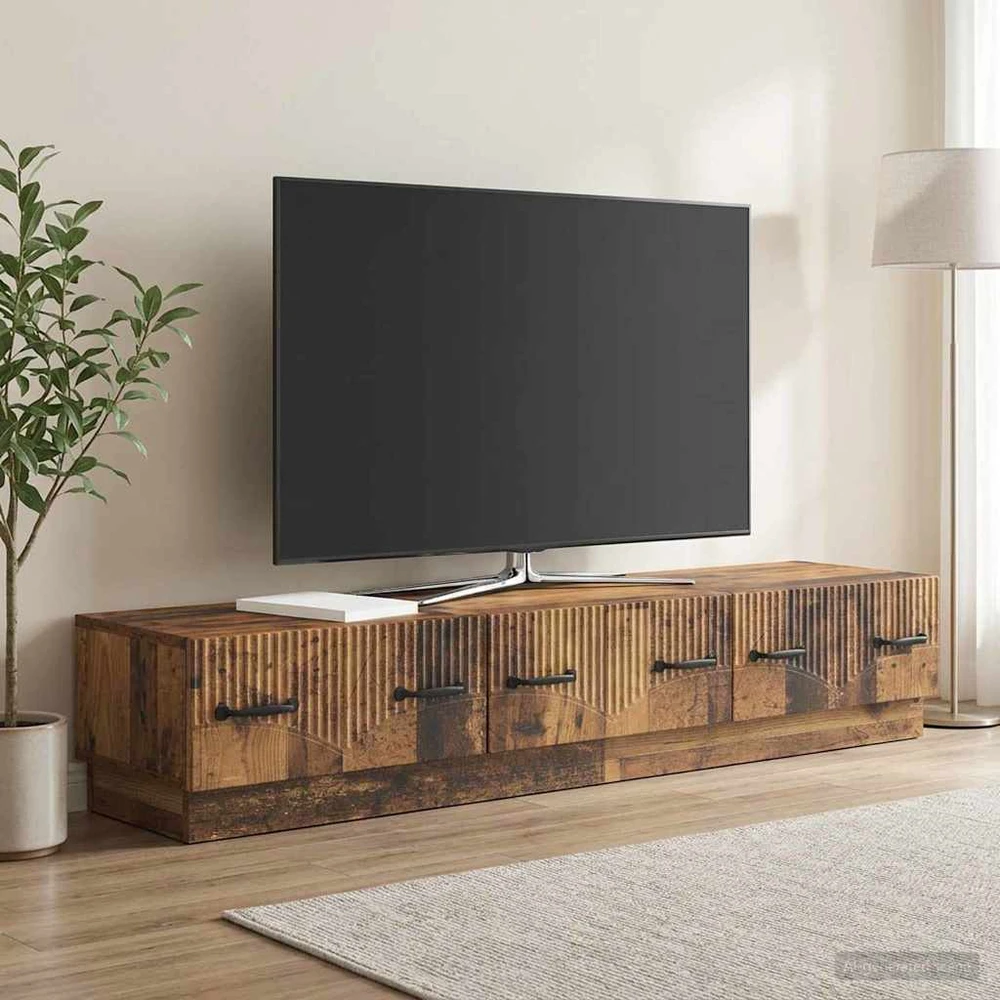 TV staliukas Televizoriaus spintelė Sendintos medienos 147 x 34,5 x 27 cm