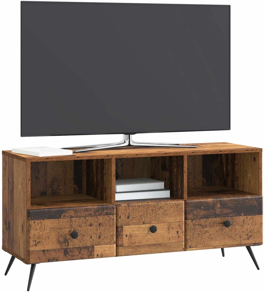 TV staliukas Televizoriaus spintelė Sendintos medienos 102 x 34,5 x 50 cm