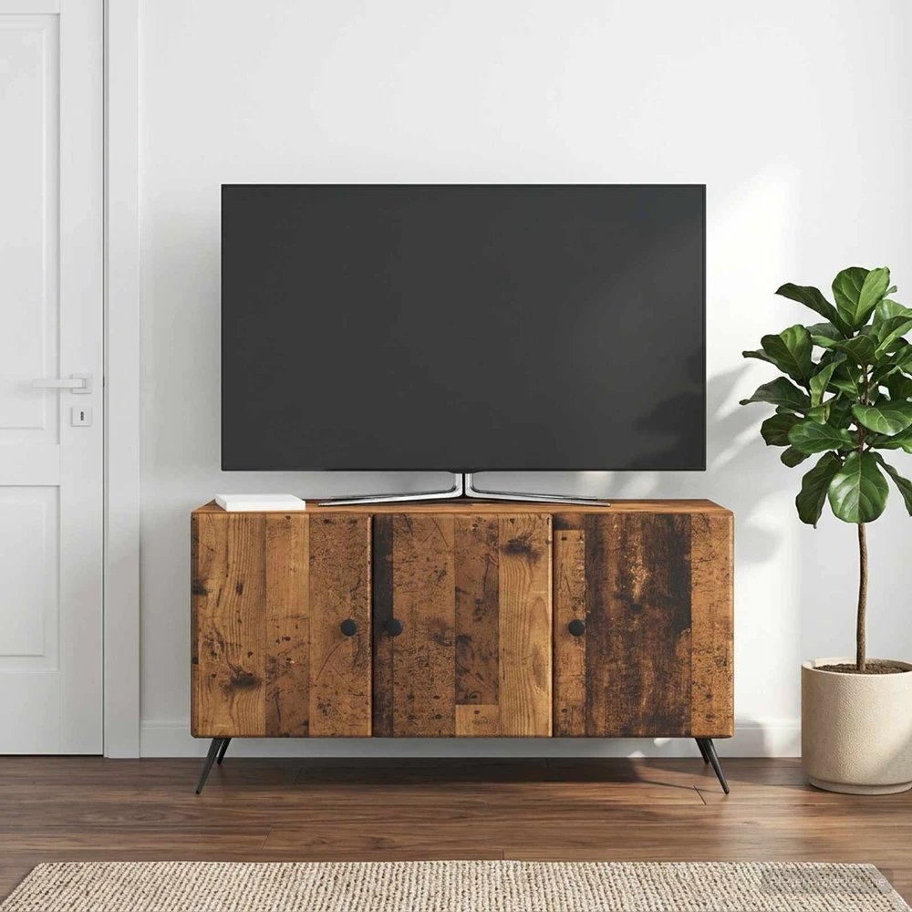 TV staliukas Televizoriaus spintelė Sendintos medienos 99 x 34,5 x 50 cm