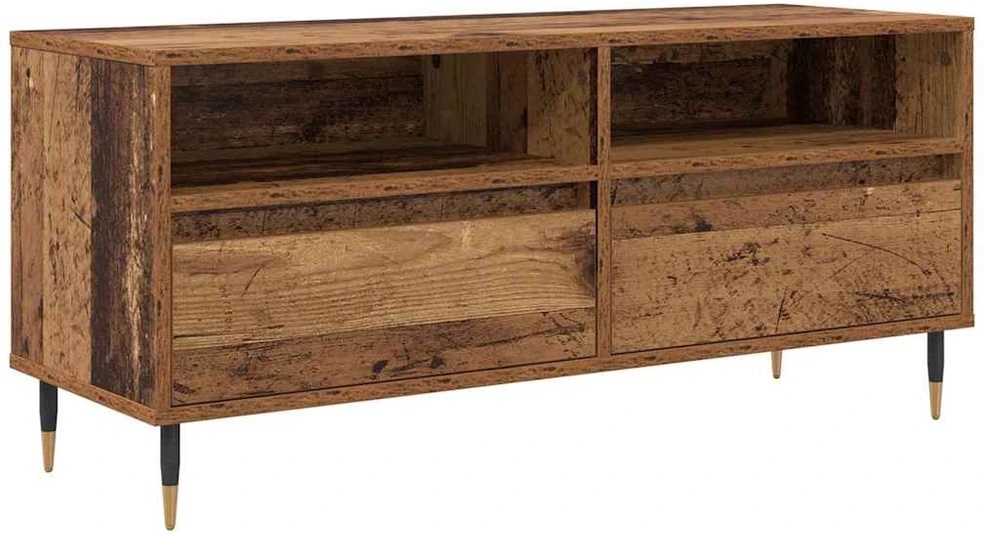 TV staliukas Televizoriaus spintelė Senovinis medis 100 x 34,5 x 44,5 cm