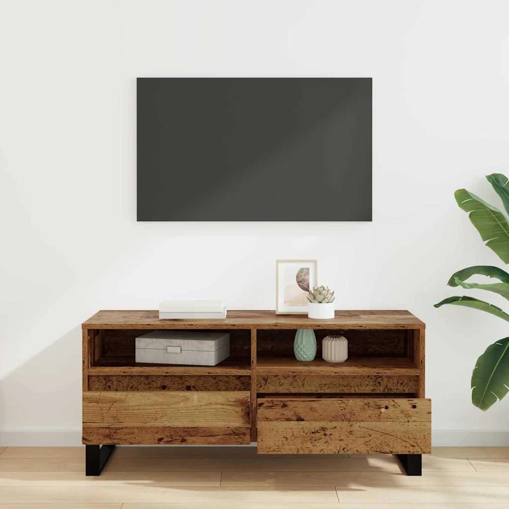 TV staliukas Televizoriaus spintelė Senovinis medis 100 x 34,5 x 44,5 cm