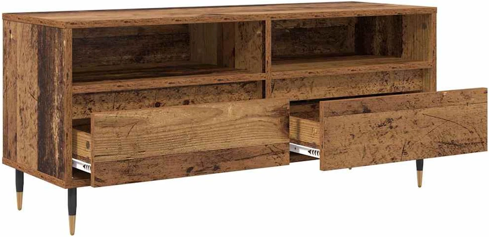 TV staliukas Televizoriaus spintelė Senovinis medis 100 x 34,5 x 44,5 cm