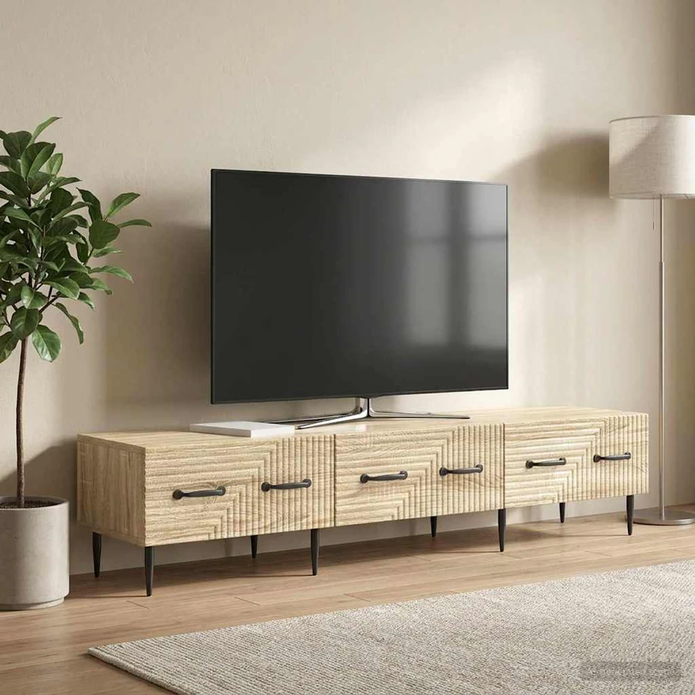 TV staliukas Televizoriaus spintelė Sonoma ąžuolas 147 x 34,5 x 30 cm