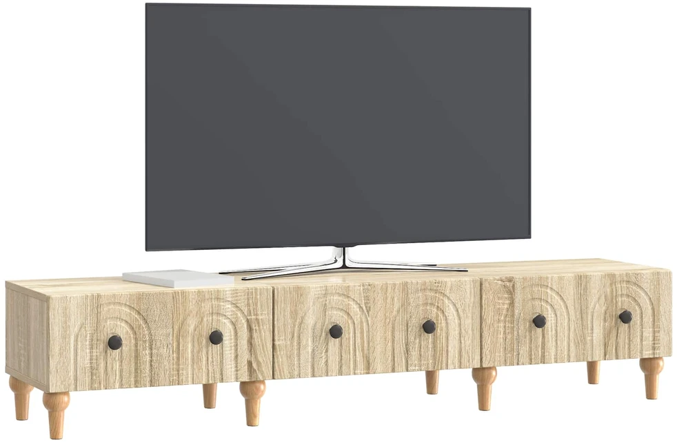 TV staliukas Televizoriaus spintelė Sonoma ąžuolas 147 x 34,5 x 30 cm