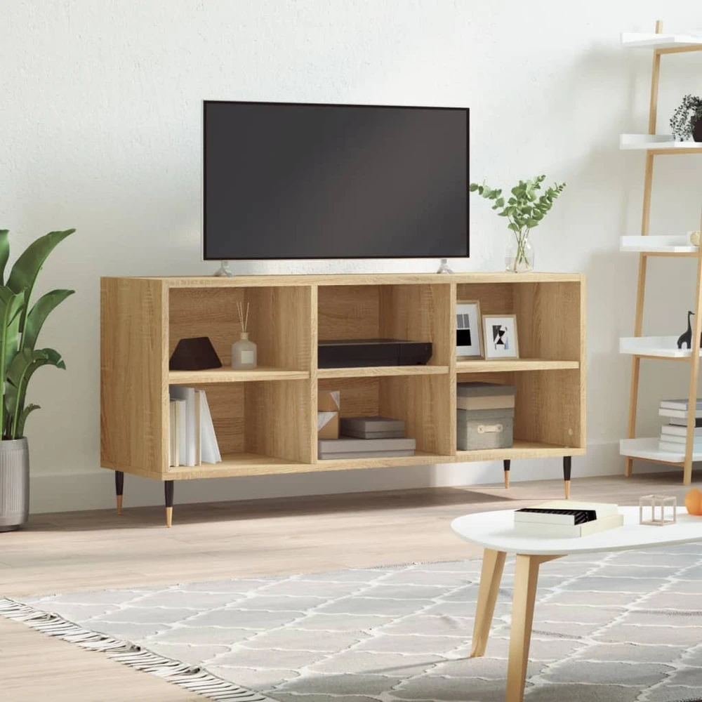 TV staliukas Televizoriaus spintelė, sonoma ąžuolo, 103,5x30x50cm, mediena
