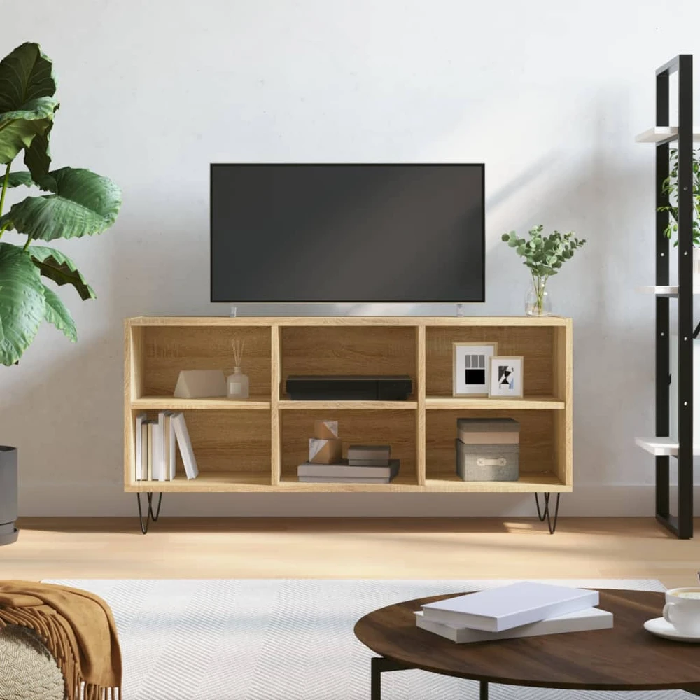 TV staliukas Televizoriaus spintelė, sonoma ąžuolo, 103,5x30x50cm, mediena