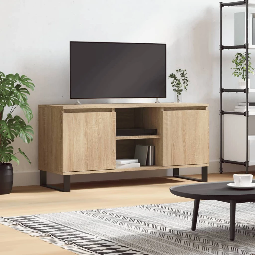TV staliukas Televizoriaus spintelė, sonoma ąžuolo, 104x35x50cm, mediena