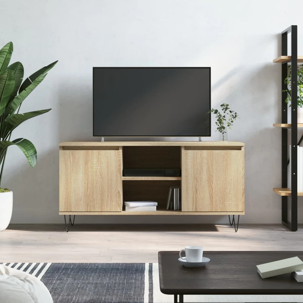 TV staliukas Televizoriaus spintelė, sonoma ąžuolo, 104x35x50cm, mediena