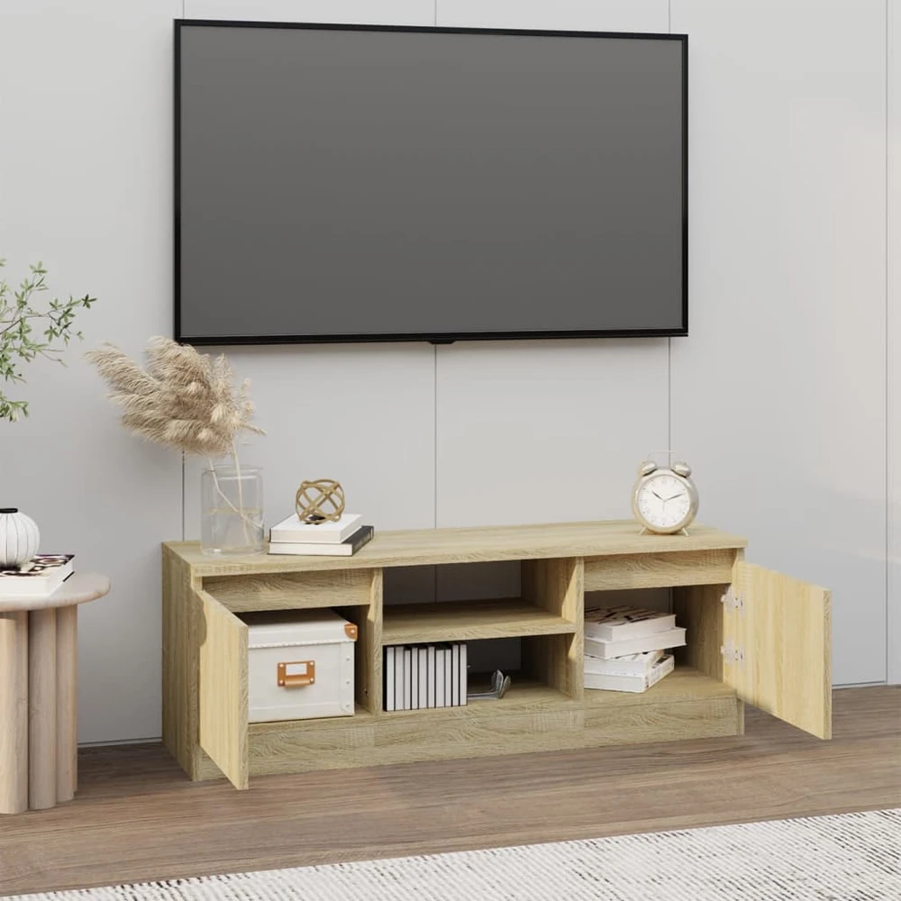 TV staliukas Televizoriaus spintelė su durelėmis, ąžuolo, 102x30x36cm
