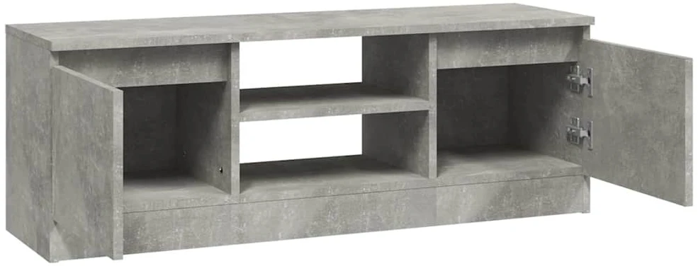 TV staliukas Televizoriaus spintelė su durelėmis, betono pilka, 102x30x36cm