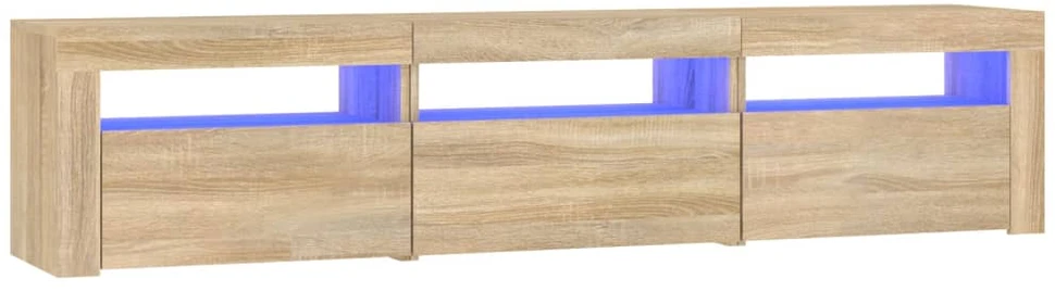 TV staliukas Televizoriaus spintelė su LED apšvietimu, ąžuolo, 180x35x40cm