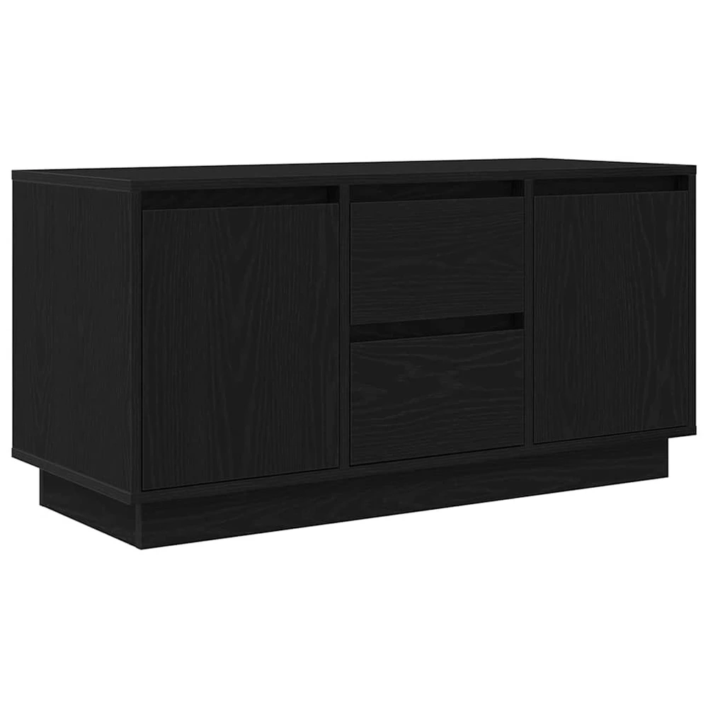 TV staliukas Televizoriaus spintelė su LED apšvietimu, juoda, 100x41x50 cm