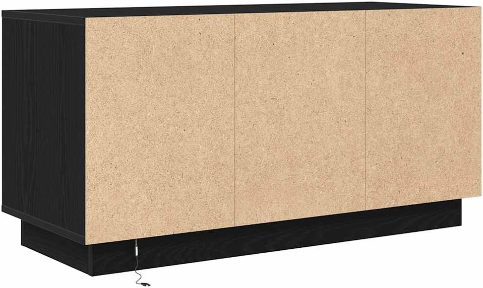 TV staliukas Televizoriaus spintelė su LED apšvietimu, juoda, 100x41x50 cm