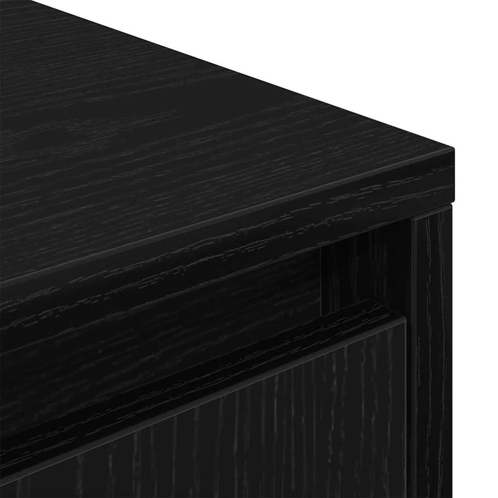 TV staliukas Televizoriaus spintelė su LED apšvietimu, juoda, 100x41x50 cm