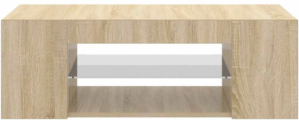 TV staliukas Televizoriaus spintelė su LED apšvietimu, ąžuolo, 90x39x30cm