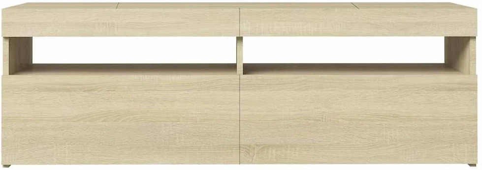 TV staliukas Televizoriaus spintelė su LED apšvietimu, ąžuolo, 120x35x40cm