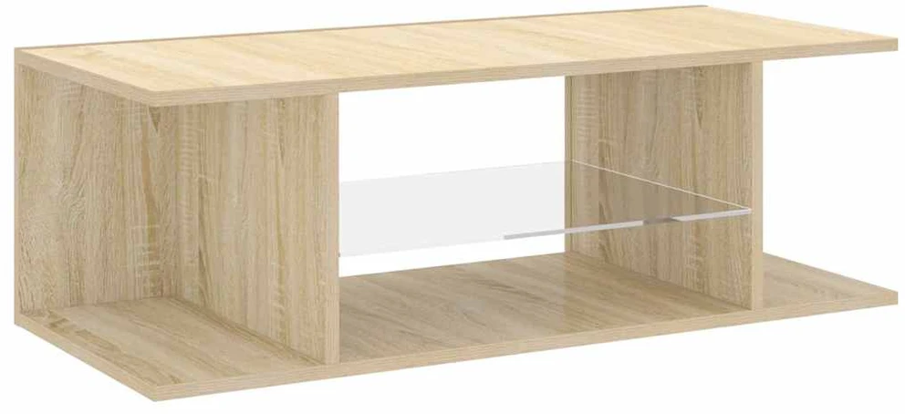 TV staliukas Televizoriaus spintelė su LED apšvietimu, ąžuolo, 90x39x30cm