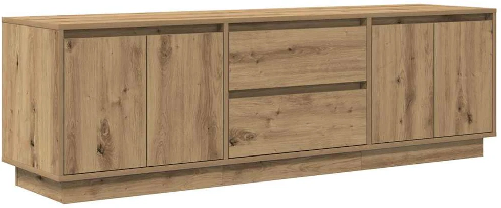 TV staliukas Televizoriaus spintelė su LED, artisano ąžuolas, 160,5x41x50 cm