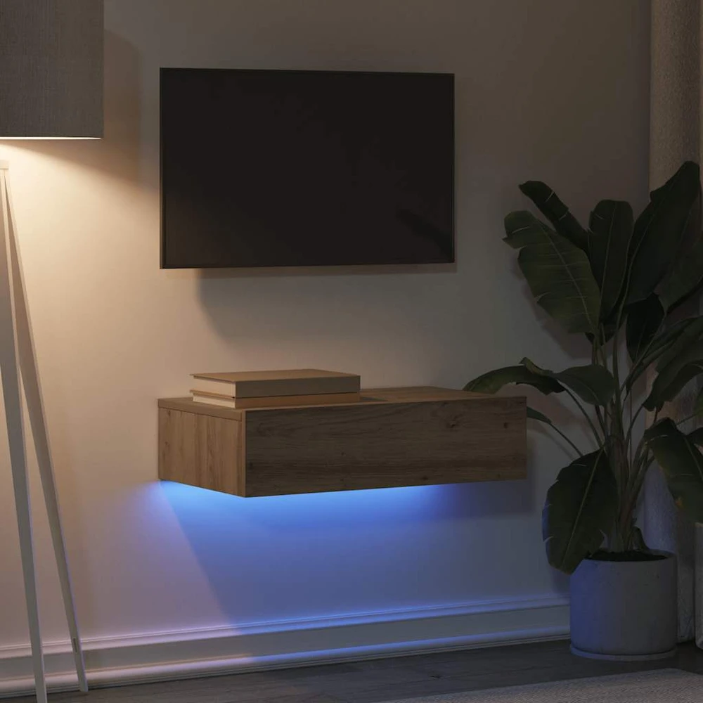 TV staliukas Televizoriaus spintelė su LED, artisano, 60x35x15,5cm